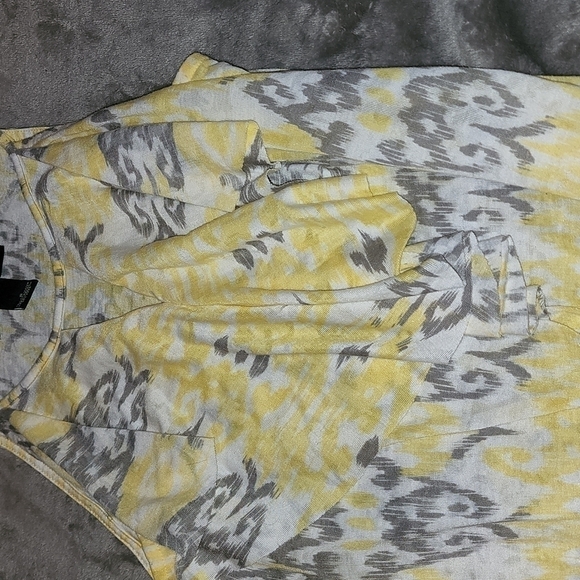 Yellow Boho Soft Lightweight Flowy Flounce Spaghetti Strap Halter Tank Top Small - Picture 6 of 7